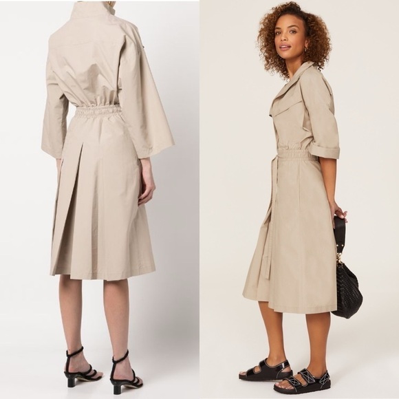 PHILLIP LIM Belted Khaki Short Sleeve Pleated Culotte Utility Trench Jumpsuit 10 - Picture 3 of 11